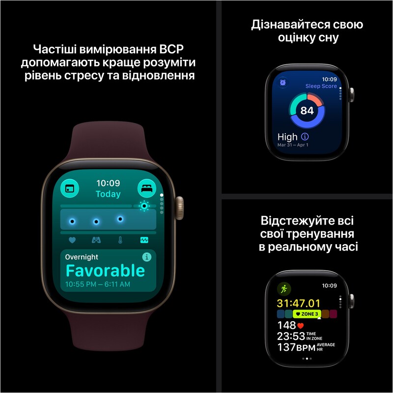 Смарт-годинник Apple Watch Series 12 GPS 46mm Space Grey Aluminium Case with Navy Blue Sport Band - M/L (MJEJ4RK/A)