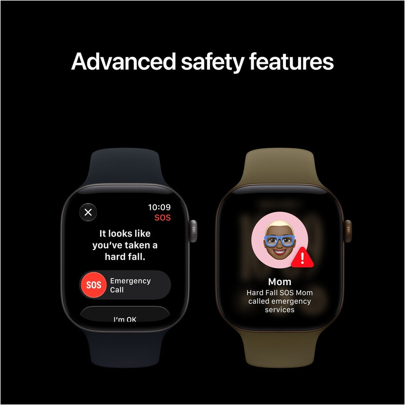 Смарт-годинник Apple Watch Series 12 GPS 46mm Black Aluminium Case with Black Sport Band - S/M (MJEK4RK/A)