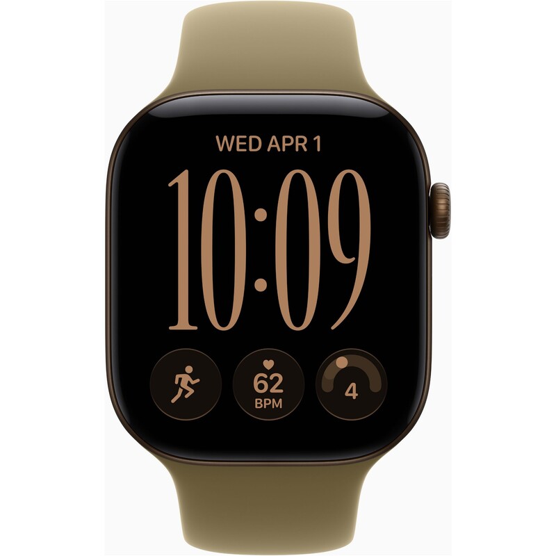 Смарт-годинник Apple Watch Series 12 GPS 46mm Dark Bronze Aluminium Case with Olive Sport Band - S/M (MJEQ4RK/A)