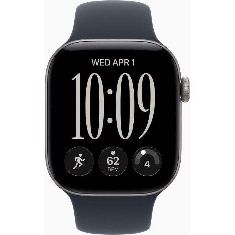 Смарт-годинник Apple Watch Series 12 GPS + Cellular 42mm Space Grey Aluminium Case with Navy Blue Sport Band - S/M (MJFX4RK/A)
