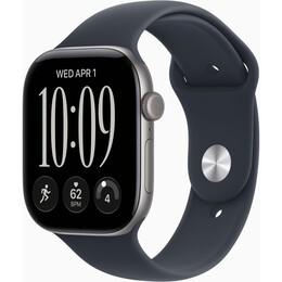 Смарт-часы Apple Watch Series 12 GPS + Cellular 46mm Space Grey Aluminium Case with Navy Blue Sport Band - M/L (MJG74RK/A)