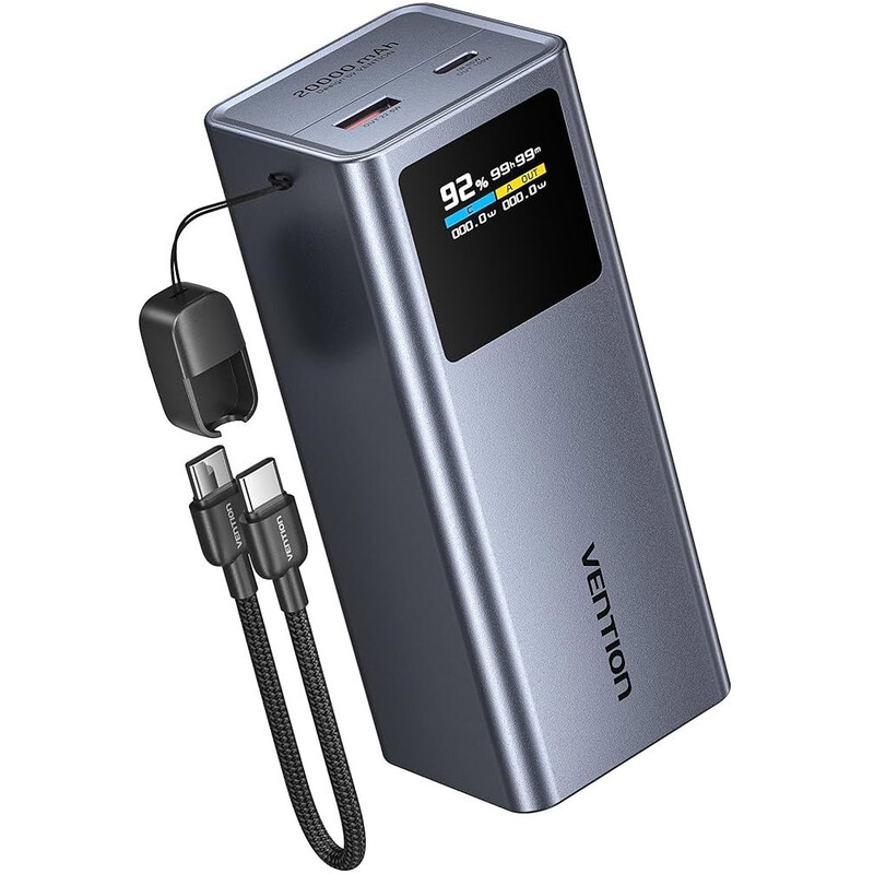 Універсальна мобільна батарея Vention 20000mAh 100W Black (FKCH0)