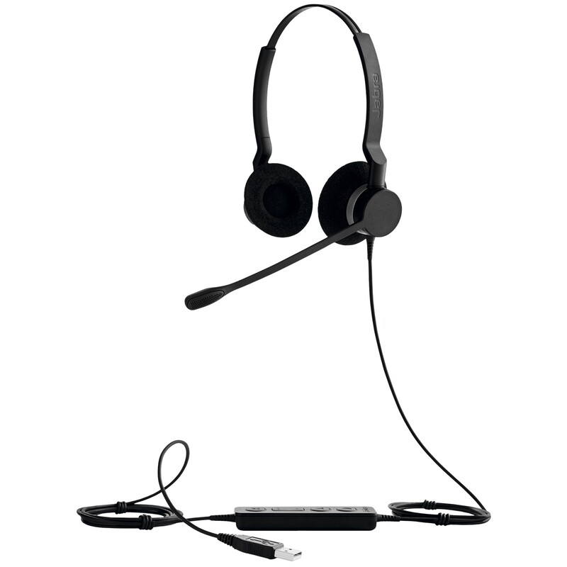 Гарнитура Jabra Biz 2300 Duo, USB, MS Black (2399-823-109)
