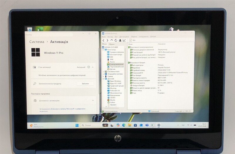Ноутбук HP ProBook x360 11 G5 EE / 11.6" (1366x768) IPS Touch / Pentium Silver N5030 / 4GB / 128GB SSD / Win11Pro - Б/у