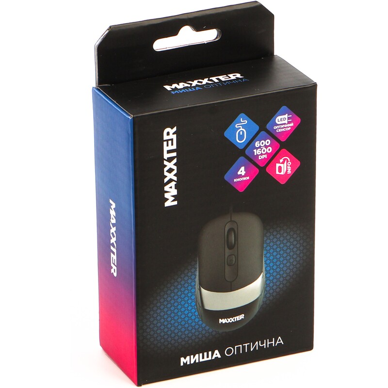 Мышь Maxxter Mc-4B02-B Black