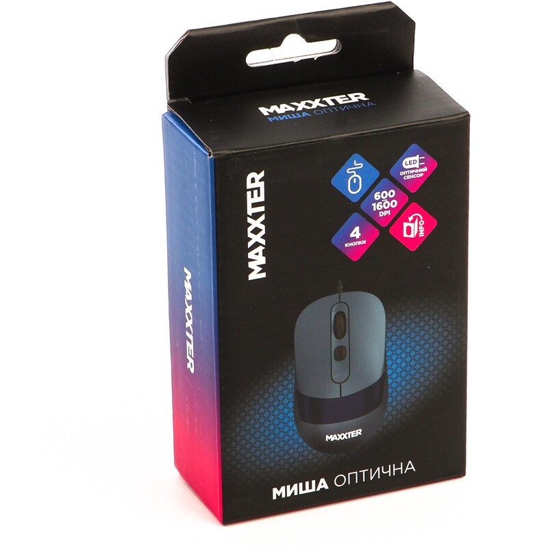 Миша Maxxter Mc-4B02-Bl Blue