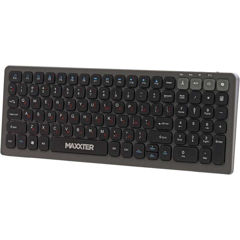 Клавиатура беспроводная Maxxter KBW-C02B-UA Black