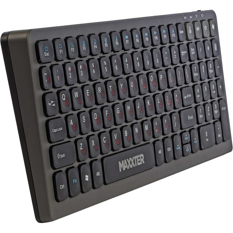 Клавиатура беспроводная Maxxter KBW-C02B-UA Black