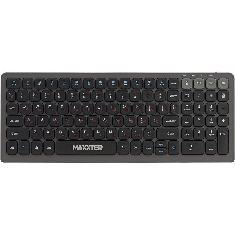 Клавиатура беспроводная Maxxter KBW-C02B-UA Black