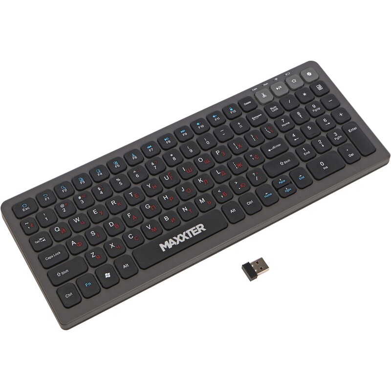 Клавиатура беспроводная Maxxter KBW-C02B-UA Black