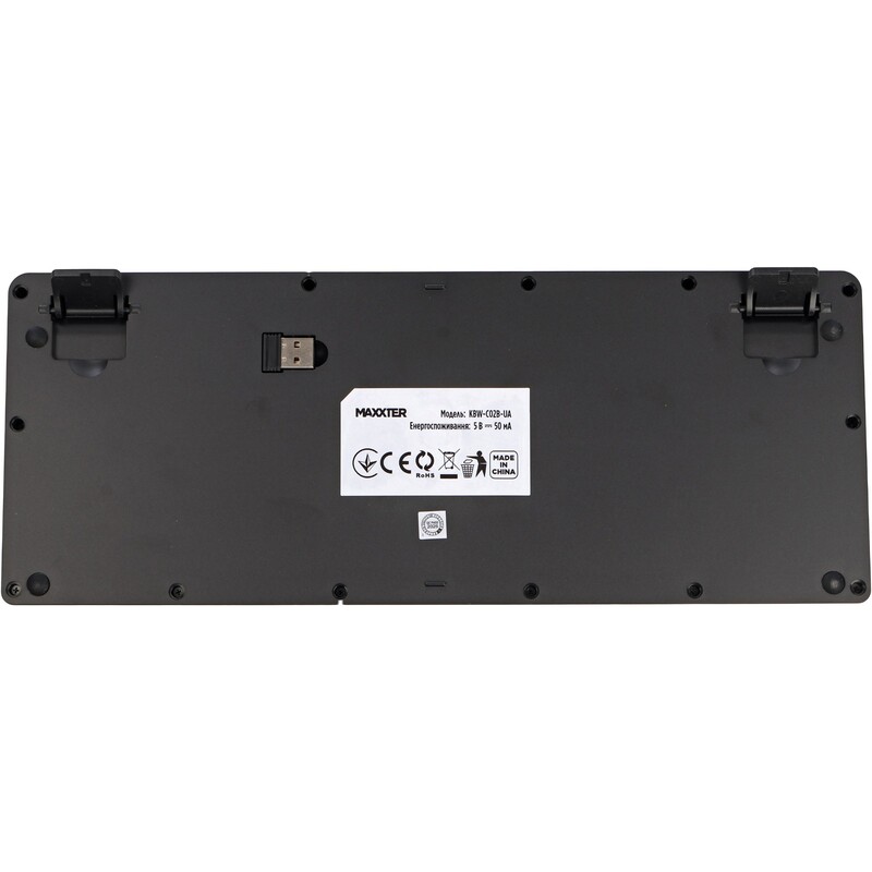 Клавиатура беспроводная Maxxter KBW-C02B-UA Black