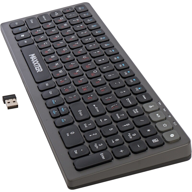 Клавиатура беспроводная Maxxter KBW-C02B-UA Black