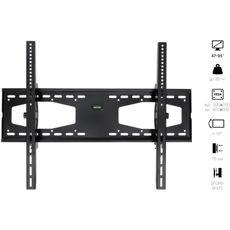 Кронштейн Vinga TM20-8651 Black (VESA800х600)