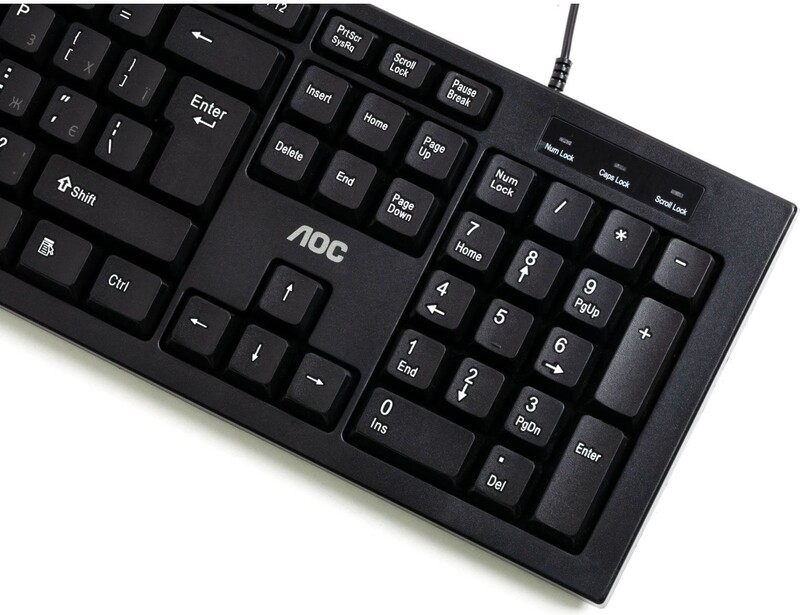 Комплект (клавіатура, миша) AOC KM160B USB UA Black (KM160B/97)