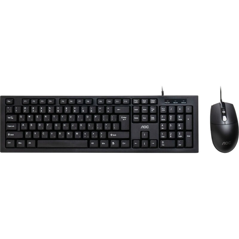 Комплект (клавіатура, миша) AOC KM160B USB UA Black (KM160B/97)
