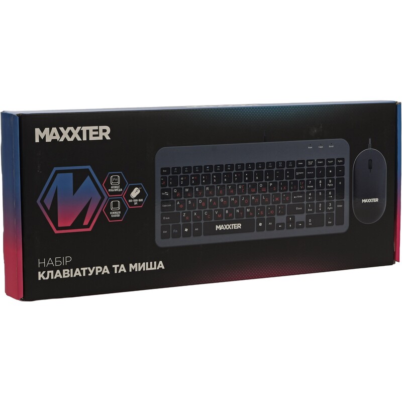 Комплект (клавіатура, миша) Maxxter KMS-CM-05-UA