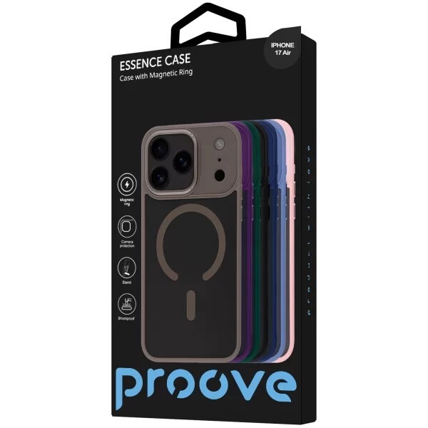 Чехол-накладка Proove Essence Case with Magnetic Ring для Apple iPhone 17 Air Black (PCECIP17AR02)