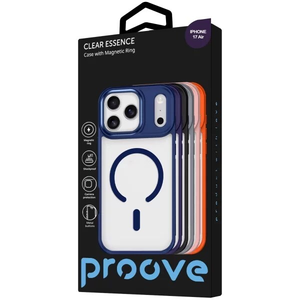 Чохол-накладка Proove Clear Essence Case with Magnetic Ring для Apple iPhone 17 Air Deep Purple (PCCEIP17AR04)