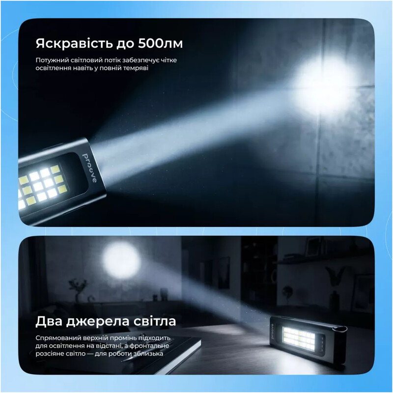 Ліхтар Proove Ray Go 500lm Gray (FLRG05010003)