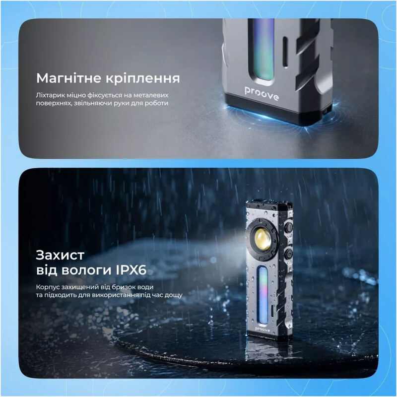 Ліхтар Proove Ray Storm 2000lm Gray (FLRS20010003)