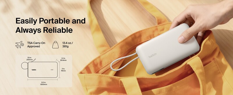 Універсальна мобільна батарея Belkin UltraCharge 20000mAh 45W Sand (BPB030HQSA)