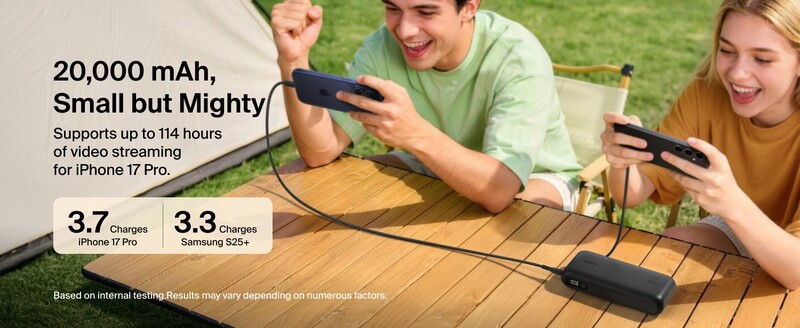 Универсальная мобильная батарея Belkin UltraCharge 20000mAh 45W Black (BPB030HQBK)