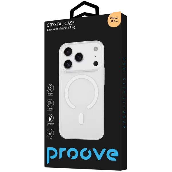Чохол-накладка Proove Crystal Case with Magnetic Ring для Apple iPhone 17 Pro Cosmic Orange (PCCCIP17P055)