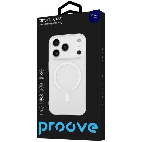 Чохол-накладка Proove Crystal Case with Magnetic Ring для Apple iPhone 17 Pro Deep Blue (PCCCIP17P062)