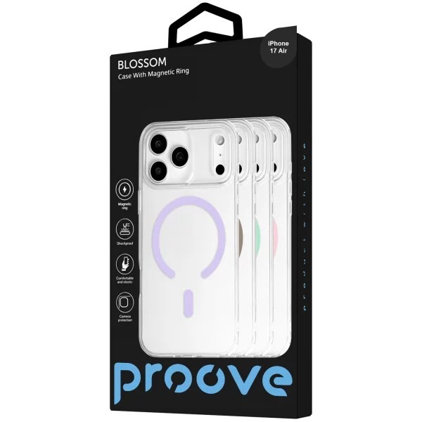 Чохол-накладка Proove Blossom Case with Magnetic Ring для Apple iPhone 17 Air Black (PCBLIP17ARAR02)