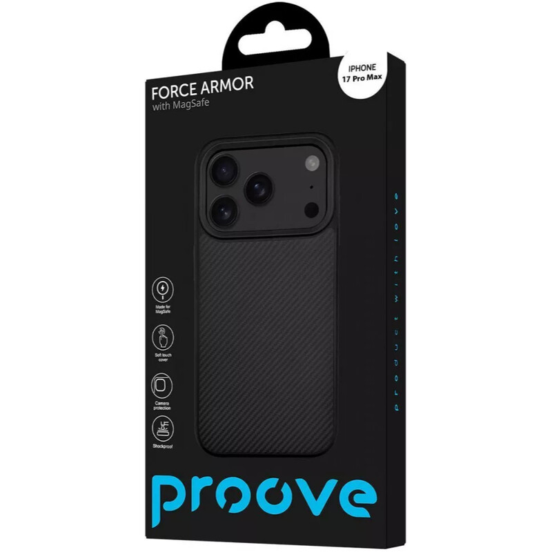 Чохол-накладка Proove Force Armor Case with Magnetic Ring для Apple iPhone 17 Pro Max/18 Pro Max Black (PCFAIP17PM02)
