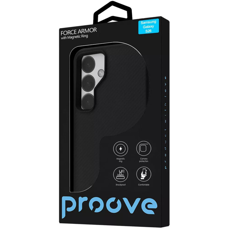 Чохол-накладка Proove Force Armor Case with Magnetic Ring для Samsung Galaxy S26 SM-S942 Black (PCFASGS02602)