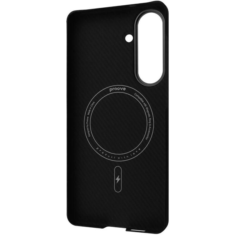 Чехол-накладка Proove Carbon Slim with Magnetic Ring для Samsung Galaxy S26 SM-S942 Black (PCCSSGSO2602)