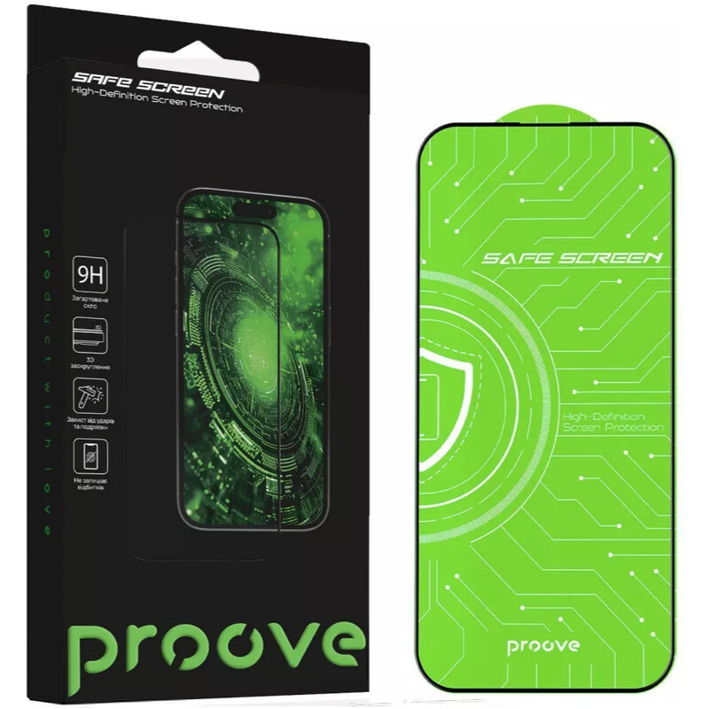 Захисне скло Proove Safe Screen для Apple iPhone 17 Air Black (PGPSS1I17A01)