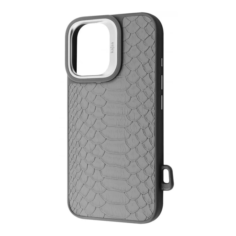 Чехол-накладка Kajsa Snake Pattern with Magnetic Ring для iPhone 16 Light Grey (2003000170924)