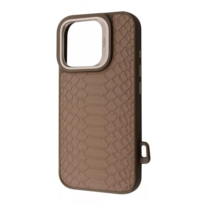 Чехол-накладка Kajsa Snake Pattern with Magnetic Ring для iPhone 16 Pro Max Desert Titanium (2003000241068)