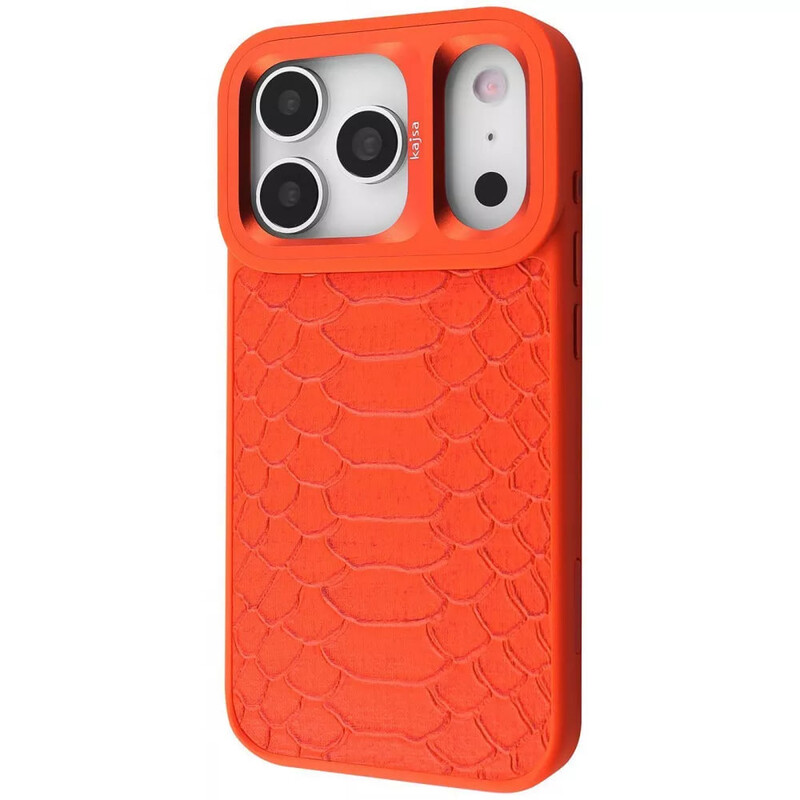 Чохол-накладка Kajsa Snake Pattern with Magnetic Ring для iPhone 17 Pro Orange (2003000276190)