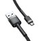Фото - Кабель Baseus Cafule USB-microUSB, 2.4А, 1м Black/Grey (CAMKLF-BG1) | click.ua