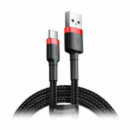 Кабель Baseus Cafule Series USB-USB-C, 1м Red/Black (CATKLF-B91)