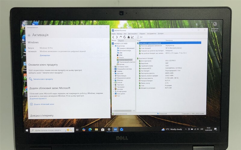 Ноутбук Dell Precision 3520 / 15.6" FullHD IPS / i5-7440HQ / 16GB / 256GB SSD / NVIDIA Quadro M620, 2GB / Win10Pro - Б/в