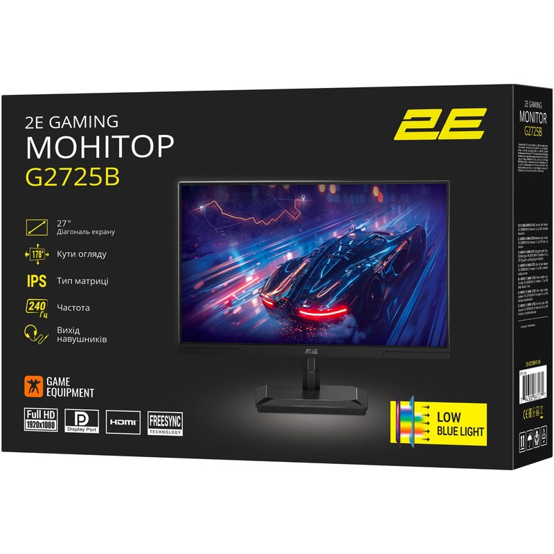 Монітор 27" 2E GAMING G2725B (2E-G2725B-01.UA) IPS Black 240Hz