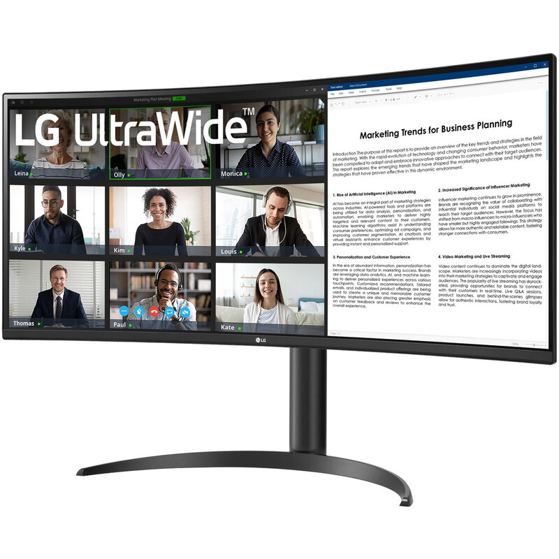 Монітор 34" LG 34WR55QK-B (34WR55QK-B.ADRZ) VA Black Curved 100Hz