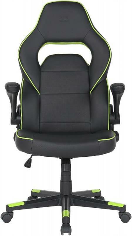 Кресло для геймеров 2E Gaming Hebi Black/Green (2E-GC-HEB-BK)