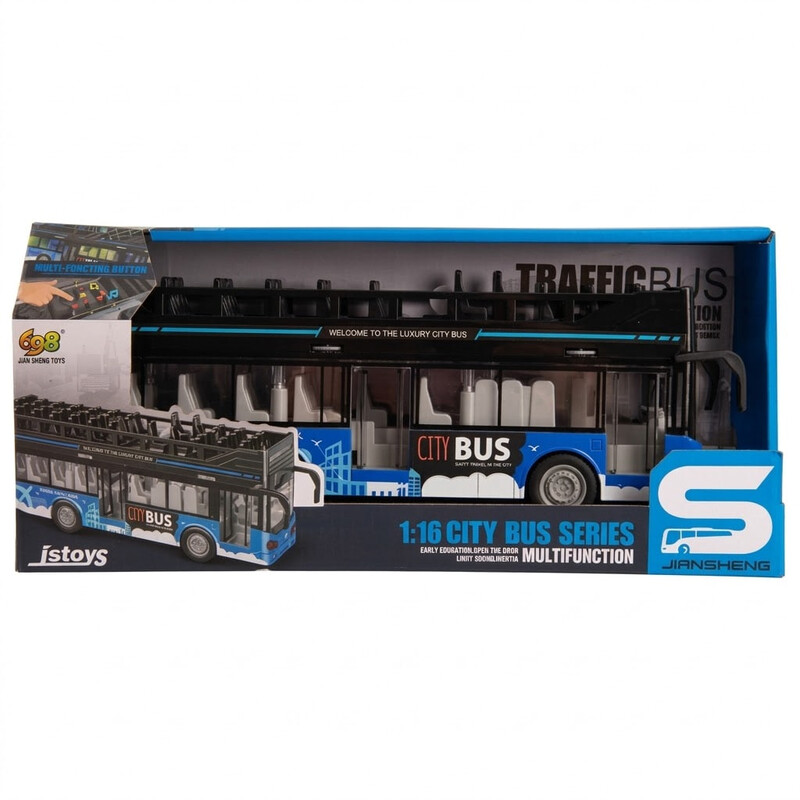 Іграшка DIY Toys Інерційний двоповерховий автобус (CJ-4008559)