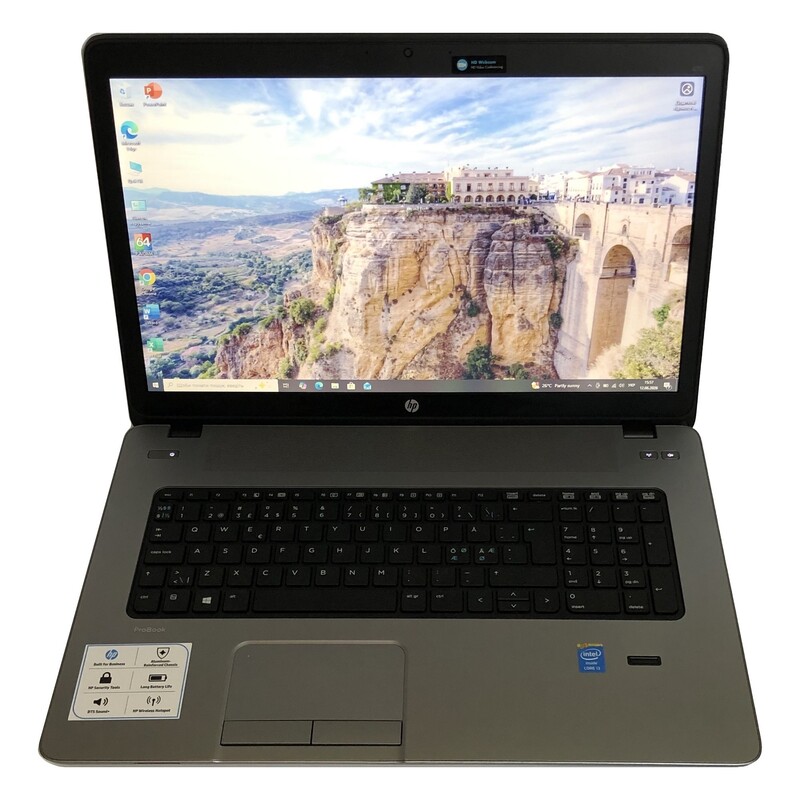 Ноутбук HP ProBook 470 G1 / 17.3" (1600x900) / i3-4000M / 8GB / 500GB HDD / AMD Radeon HD 8750M, 1GB / Win10Pro / сканер відбитка - Б/в