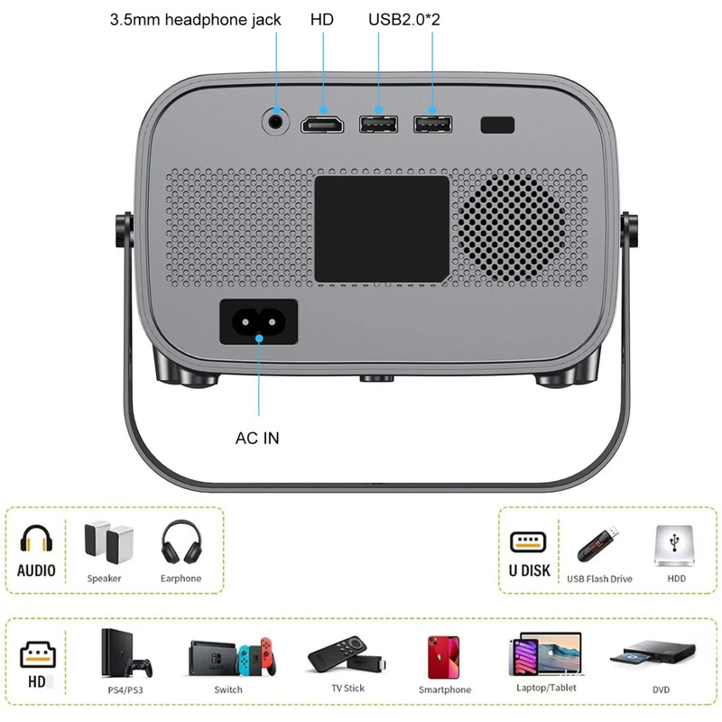 Проєктор H96 Max V8 Gray
