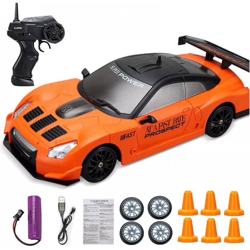 Машинка для дрифту на радіокеруванні PRC Nissan GT-R GT3 1:24 Orange (47931)