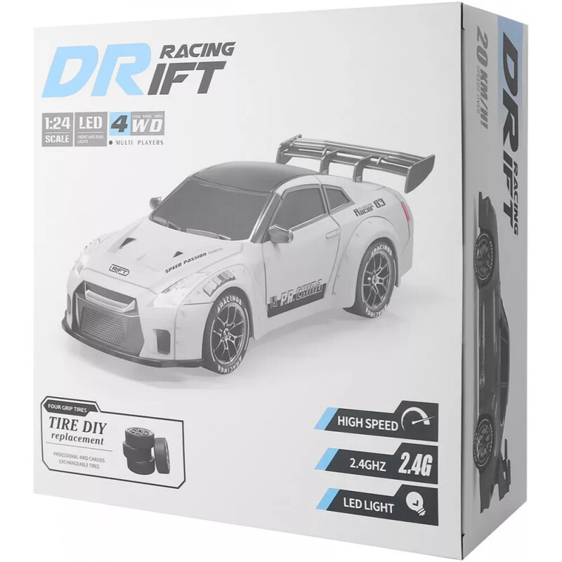 Машинка для дрифту на радіокеруванні PRC Nissan GT-R S815 1:24 Gray (62565)