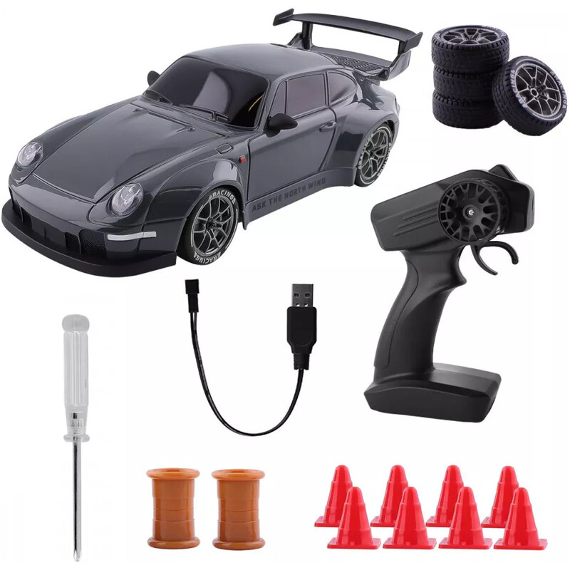 Машинка для дрифту на радіокеруванні PRC Porsche 993 Carrera 2, 1:24 Grey (62564)