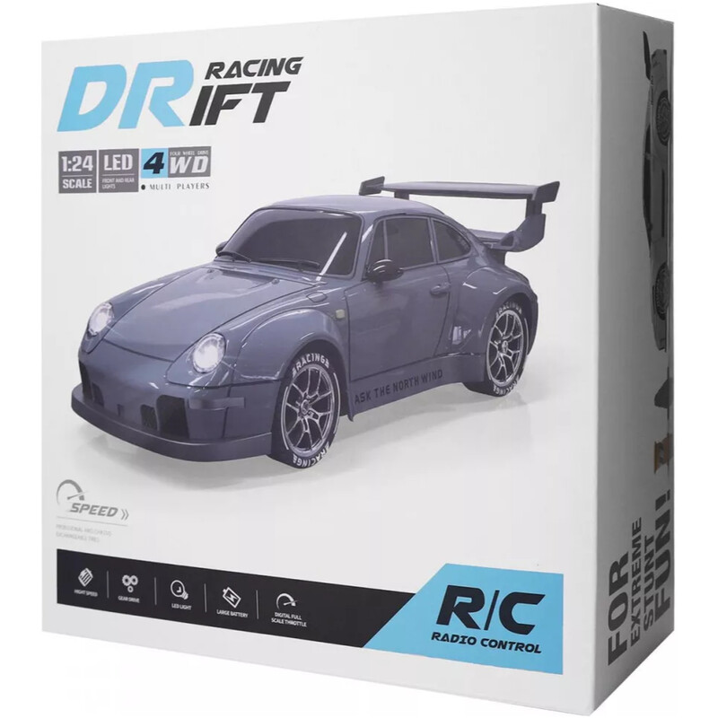 Машинка для дрифту на радіокеруванні PRC Porsche 993 Carrera 2, 1:24 Grey (62564)