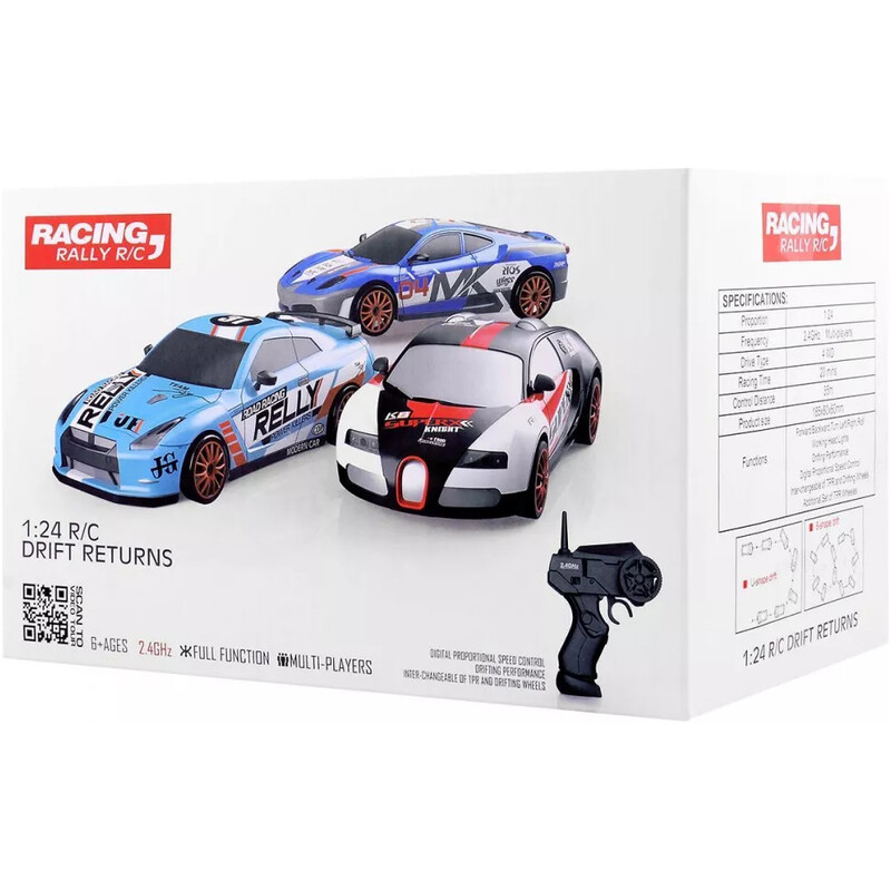 Машинка для дрифту на радіокеруванні PRC Nissan GT-R 4WD Rally Series 1:24 Blue (54310)